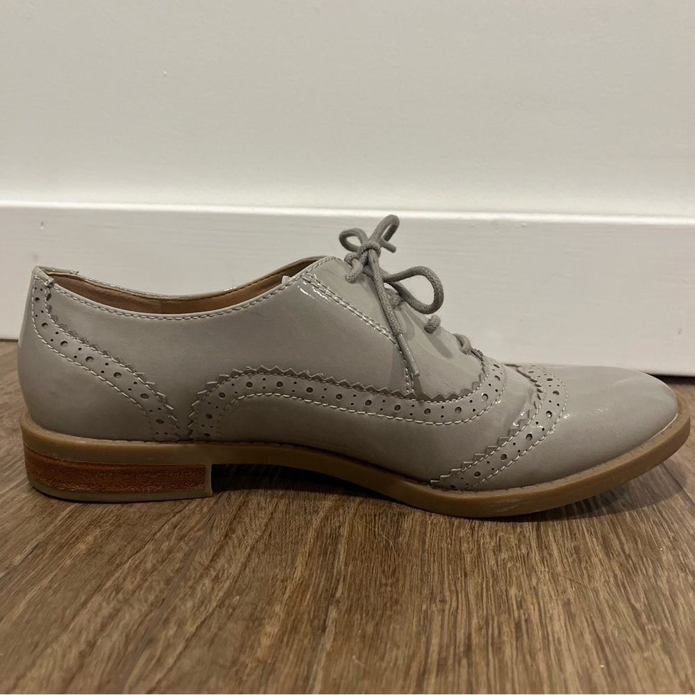 Brand New Franco Sarto "Imagine" Gray Patent Leather Wingtip Oxford Shoes 8M - Picture 14 of 16
